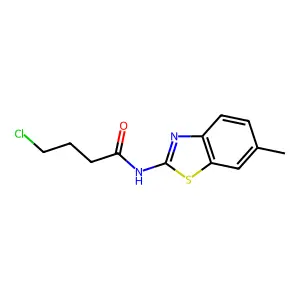 4-chloro-N-(6-methyl-1,3-benzothiazol-2-yl)butanamide structure