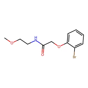 2-(2-bromophenoxy)-N-(2-methoxyethyl)acetamide structure