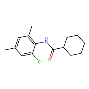 N-(2-chloro-4,6-dimethylphenyl)cyclohexanecarboxamide structure
