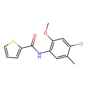 N-(4-chloro-2-methoxy-5-methylphenyl)thiophene-2-carboxamide structure