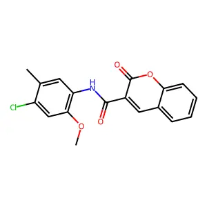 N-(4-chloro-2-methoxy-5-methylphenyl)-2-oxo-2H-chromene-3-carboxamide structure
