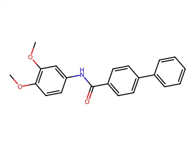 N-(3,4-dimethoxyphenyl)[1,1'-biphenyl]-4-carboxamide structure