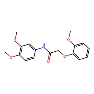 N-(3,4-dimethoxyphenyl)-2-(2-methoxyphenoxy)acetamide structure