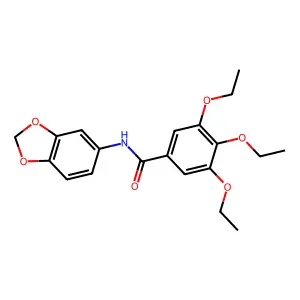 N-(1,3-benzodioxol-5-yl)-3,4,5-triethoxybenzamide structure