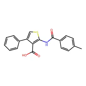2-(4-Methylbenzamido)-4-phenylthiophene-3-carboxylic acid structure