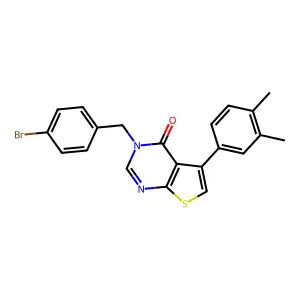 3-[(4-Bromophenyl)methyl]-5-(3,4-dimethylphenyl)thieno[2,3-d]pyrimidin-4-one structure