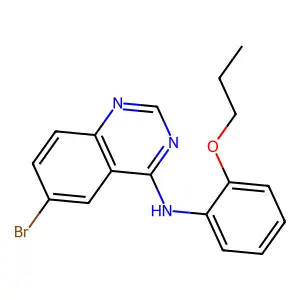 6-bromo-N-(2-propoxyphenyl)-4-Quinazolinamine structure