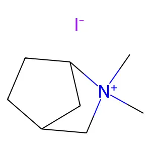 2-Azoniabicyclo(2.2.1)heptane, 2,2-dimethyl-, iodide structure
