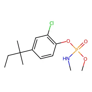 Phosphoramidic acid, methyl-, 2-chloro-4-t-pentylphenyl methyl ester structure