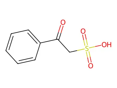 2-Oxo-2-phenylethanesulfonic acid structure