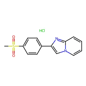 Imidazo(1,2-a)pyridine, 2-(p-methylsulfonylphenyl)-, hydrochloride structure