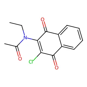 2-Chloro-3-(N-ethylacetamido)-1,4-naphthoquinone structure