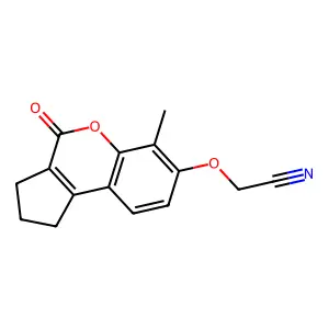 (6-Methyl-4-oxo-1,2,3,4-tetrahydro-cyclopenta[c]chromen-7-yloxy)-acetonitrile structure