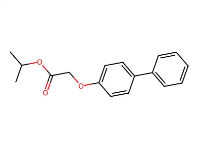 Isopropyl (4-biphenylyloxy)acetate structure