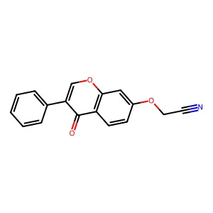 2-((4-oxo-3-phenyl-4H-chromen-7-yl)oxy)acetonitrile structure