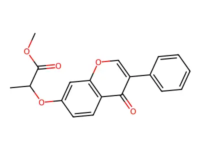 methyl 2-[(4-oxo-3-phenyl-4H-chromen-7-yl)oxy]propanoate structure