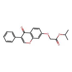Methylethyl 2-(4-oxo-3-phenylchromen-7-yloxy)acetate structure