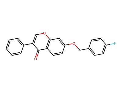 7-[(4-Fluorophenyl)methoxy]-3-phenylchromen-4-one structure