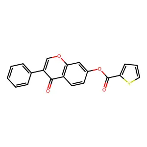 4-oxo-3-phenyl-4H-chromen-7-yl thiophene-2-carboxylate structure