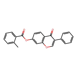 4-oxo-3-phenyl-4H-chromen-7-yl 2-methylbenzoate structure