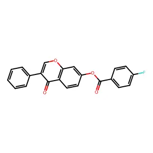 4-oxo-3-phenyl-4H-chromen-7-yl 4-fluorobenzoate structure