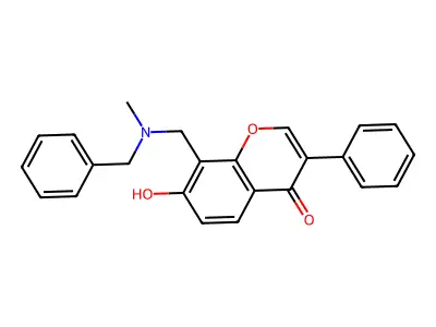 8-{[benzyl(methyl)amino]methyl}-7-hydroxy-3-phenyl-4H-chromen-4-one structure