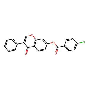 4-oxo-3-phenyl-4H-chromen-7-yl 4-chlorobenzoate structure