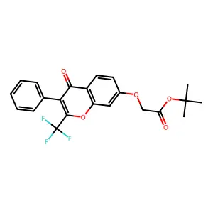 Tert-butyl 2-[4-oxo-3-phenyl-2-(trifluoromethyl)chromen-7-yl]oxyacetate structure