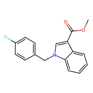 methyl 1-(4-fluorobenzyl)-1H-indole-3-carboxylate structure