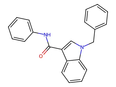 1-benzyl-N-phenyl-1H-indole-3-carboxamide structure