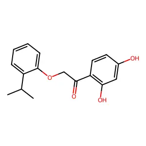 1-(2,4-Dihydroxyphenyl)-2-[2-(methylethyl)phenoxy]ethan-1-one structure