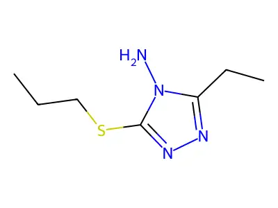 3-Ethyl-5-(propylthio)-4H-1,2,4-triazol-4-amine structure