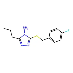 5-[(4-Fluorophenyl)methylthio]-3-propyl-1,2,4-triazole-4-ylamine structure
