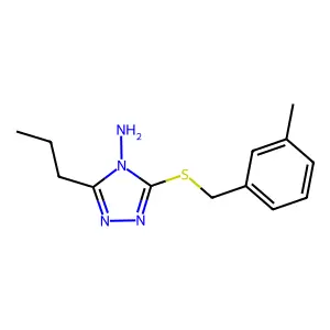 5-[(3-Methylphenyl)methylthio]-3-propyl-1,2,4-triazole-4-ylamine structure
