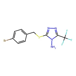 5-[(4-Bromophenyl)methylthio]-3-(trifluoromethyl)-1,2,4-triazole-4-ylamine structure