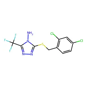 3-((2,4-dichlorobenzyl)thio)-5-(trifluoromethyl)-4H-1,2,4-triazol-4-amine structure
