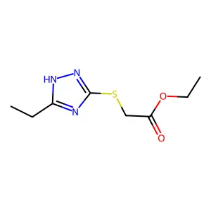 Acetic acid, [(5-ethyl-1H-1,2,4-triazol-3-yl)thio]-, ethyl ester (9CI) structure