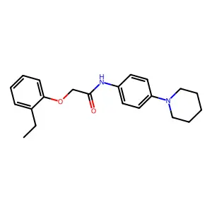 2-(2-ethylphenoxy)-N-[4-(piperidin-1-yl)phenyl]acetamide structure