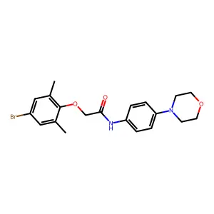 2-(4-bromo-2,6-dimethylphenoxy)-N-[4-(morpholin-4-yl)phenyl]acetamide structure