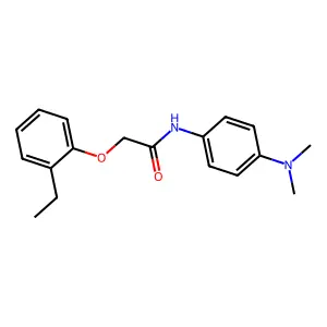 N-[4-(dimethylamino)phenyl]-2-(2-ethylphenoxy)acetamide structure
