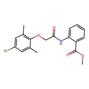 Methyl 2-{[(4-bromo-2,6-dimethylphenoxy)acetyl]amino}benzoate structure