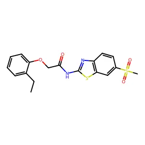 2-(2-ethylphenoxy)-N-(6-methanesulfonyl-1,3-benzothiazol-2-yl)acetamide structure