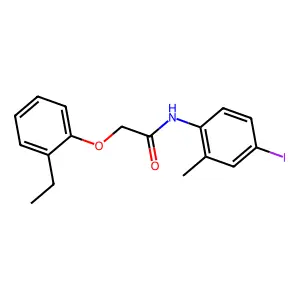 2-(2-ethylphenoxy)-N-(4-iodo-2-methylphenyl)acetamide structure