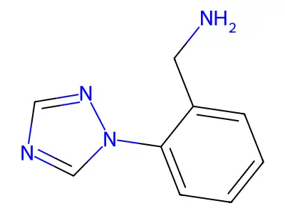 [2-(1H-1,2,4-triazol-1-yl)phenyl]methanamine structure