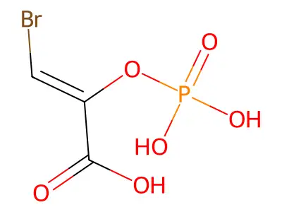 3-Bromo-2-phosphonooxyprop-2-enoic acid structure