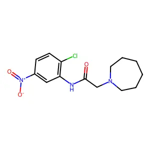 2-(azepan-1-yl)-N-(2-chloro-5-nitrophenyl)acetamide structure