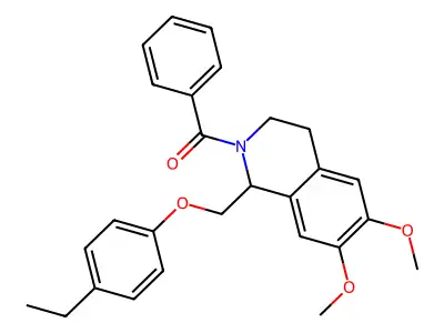 2-benzoyl-1-[(4-ethylphenoxy)methyl]-6,7-dimethoxy-1,2,3,4-tetrahydroisoquinoline structure