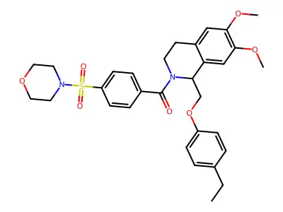 (1-((4-ethylphenoxy)methyl)-6,7-dimethoxy-3,4-dihydroisoquinolin-2(1H)-yl)(4-(morpholinosulfonyl)phenyl)methanone structure