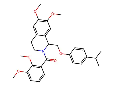 (2,3-dimethoxyphenyl)(1-((4-isopropylphenoxy)methyl)-6,7-dimethoxy-3,4-dihydroisoquinolin-2(1H)-yl)methanone structure