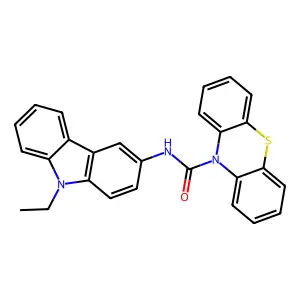 N-(9-ethylcarbazol-3-yl)phenothiazine-10-carboxamide structure